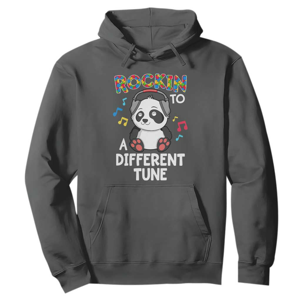 Panda Autism Hoodie Rockin' To A Different Tune Cute Kids