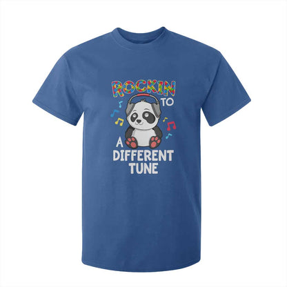 Panda Autism T Shirt For Kid Rockin' To A Different Tune Cute Kids