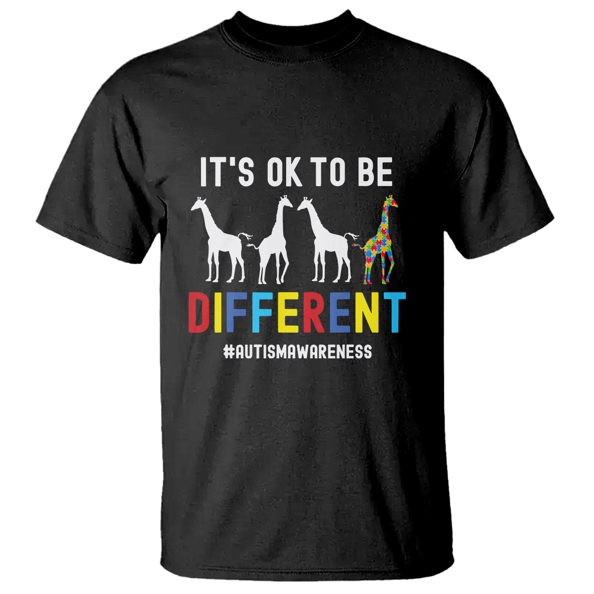 giraffe-autism-t-shirt-its-ok-to-be-different-jigsaw-puzzle-1