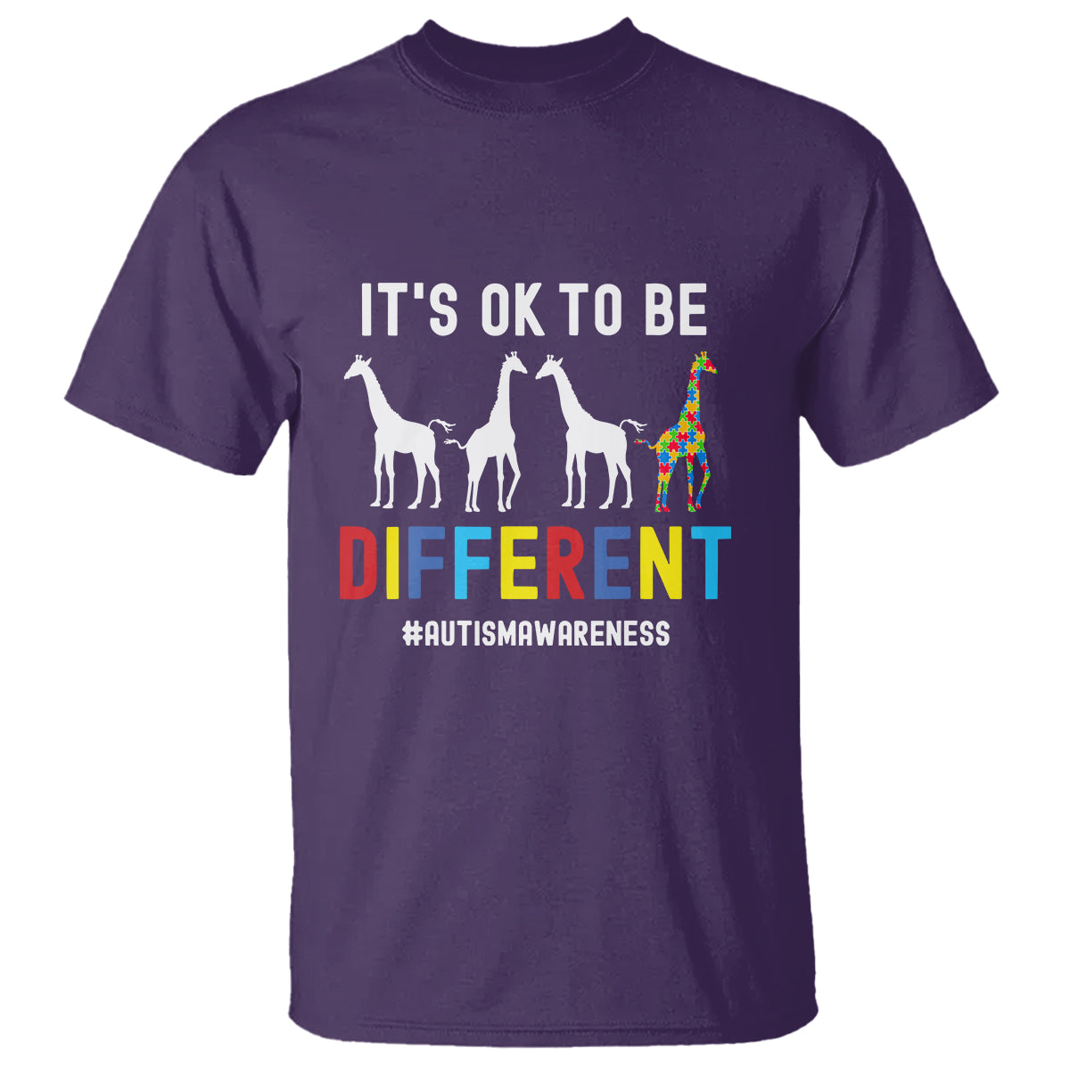 giraffe-autism-t-shirt-its-ok-to-be-different-jigsaw-puzzle-1