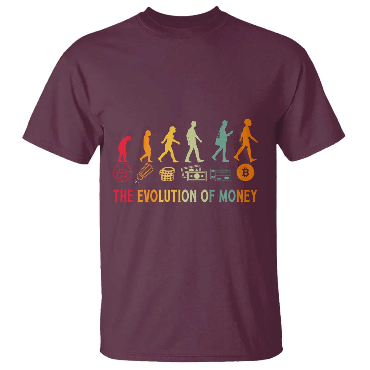 funny-crypto-investing-t-shirt-the-evolution-of-money-bitcoin-btc-cryptocurrency
