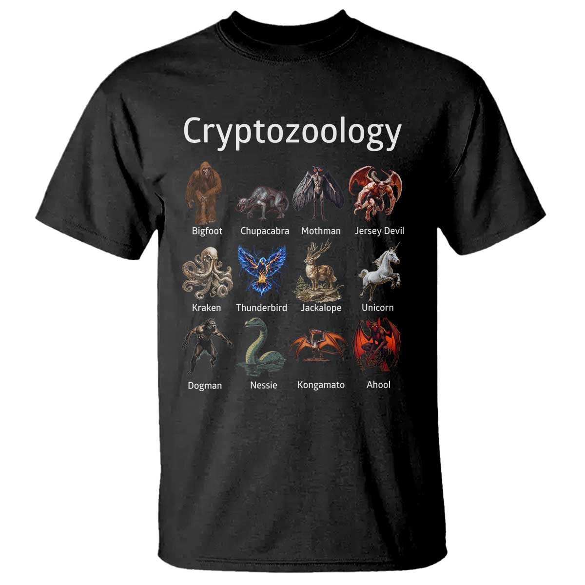 cryptid-creatures-t-shirt-cryptozoology-fantasy-mythical-monsters