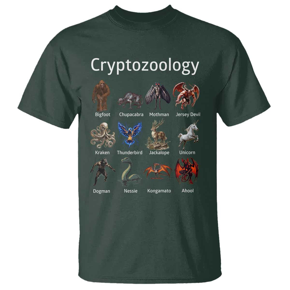 cryptid-creatures-t-shirt-cryptozoology-fantasy-mythical-monsters