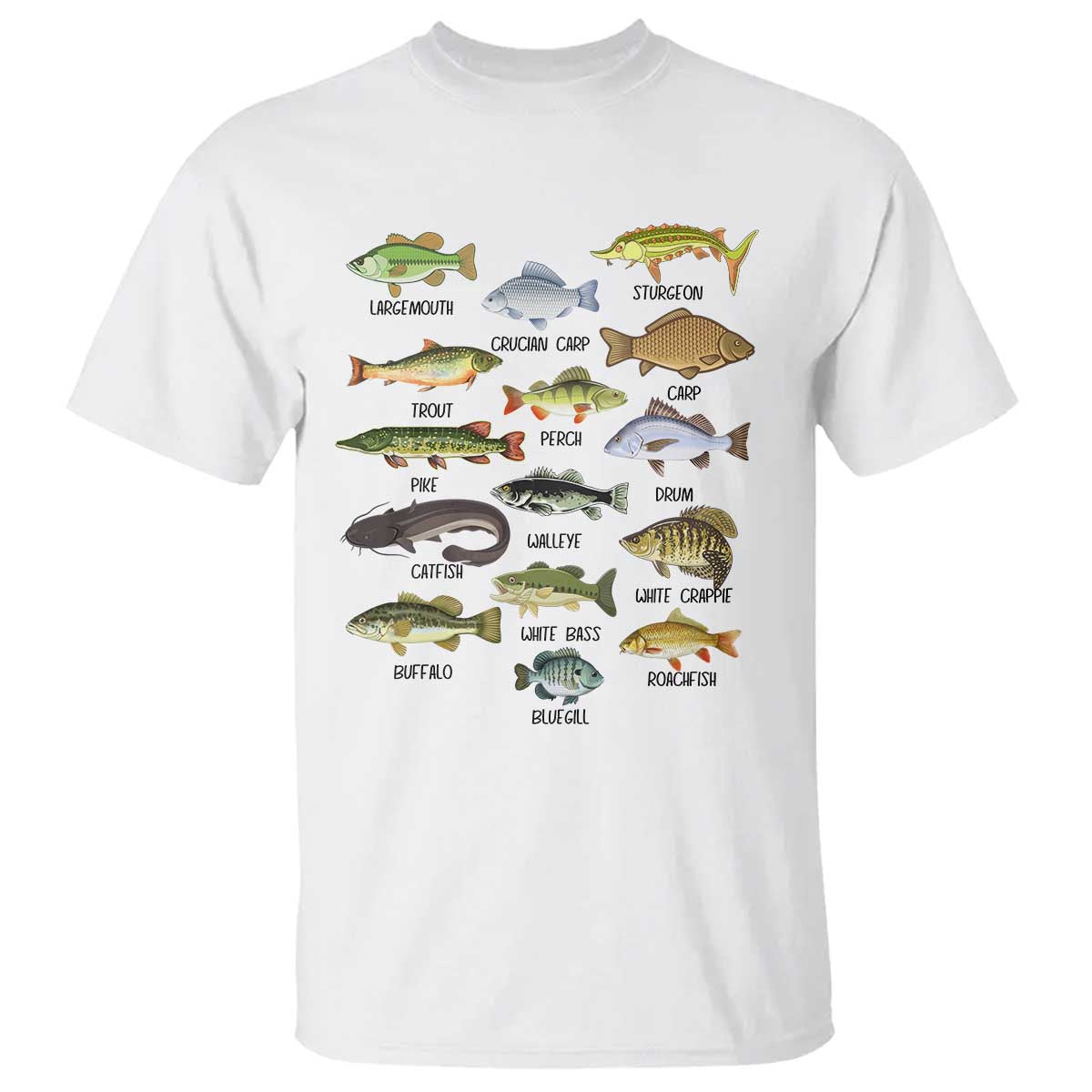 freshwater-fish-species-t-shirt-funny-fishing-types-fisherman-dad