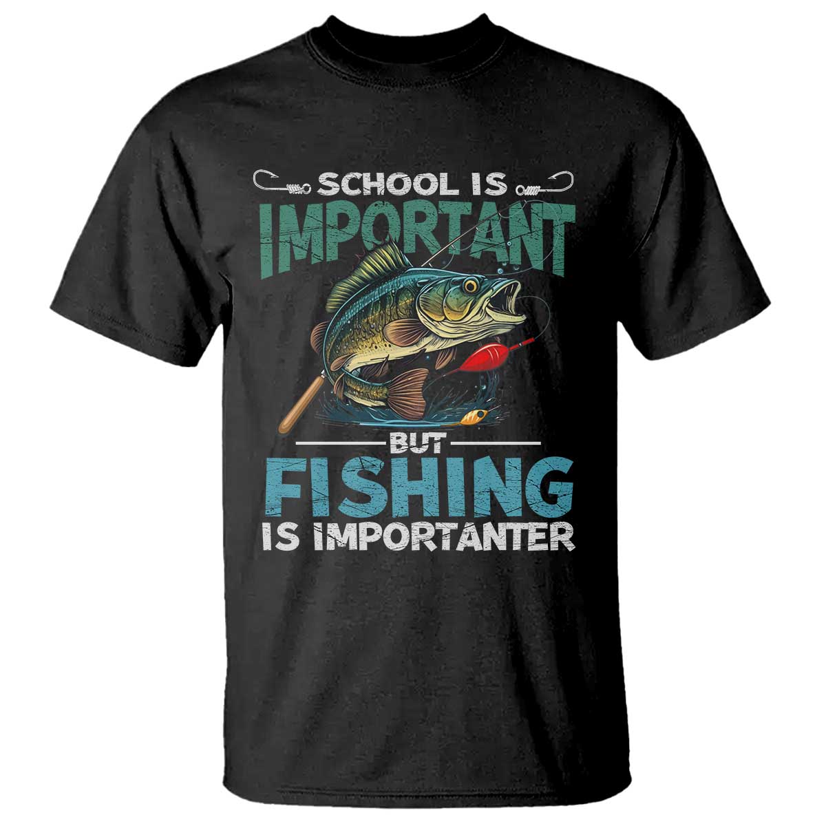 funny-fishing-t-shirt-school-is-important-but-fishing-is-importanter-bass-fisherman