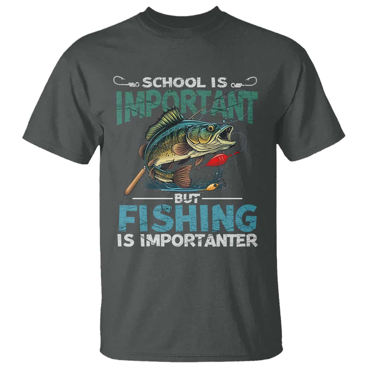 funny-fishing-t-shirt-school-is-important-but-fishing-is-importanter-bass-fisherman