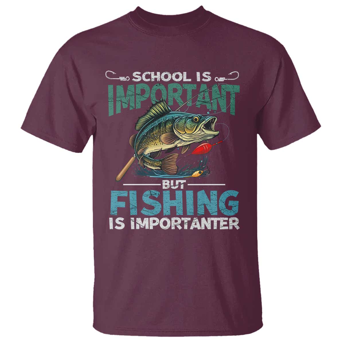 funny-fishing-t-shirt-school-is-important-but-fishing-is-importanter-bass-fisherman