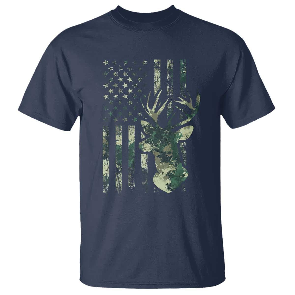 deer-hunting-camouflage-t-shirt-camo-us-flag