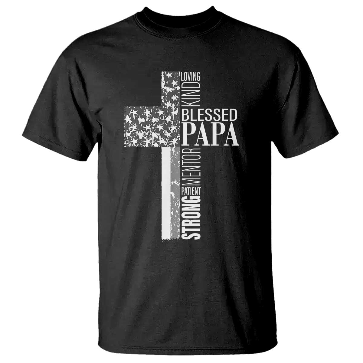 blessed-papa-christian-cross-t-shirt-faithful-dad-religious-american-flag