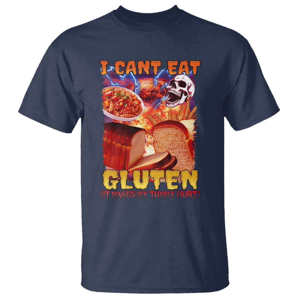 funny-gluten-intolerance-t-shirt-i-cant-eat-gluten-it-makes-my-tummy-hurt-skeleton-meme