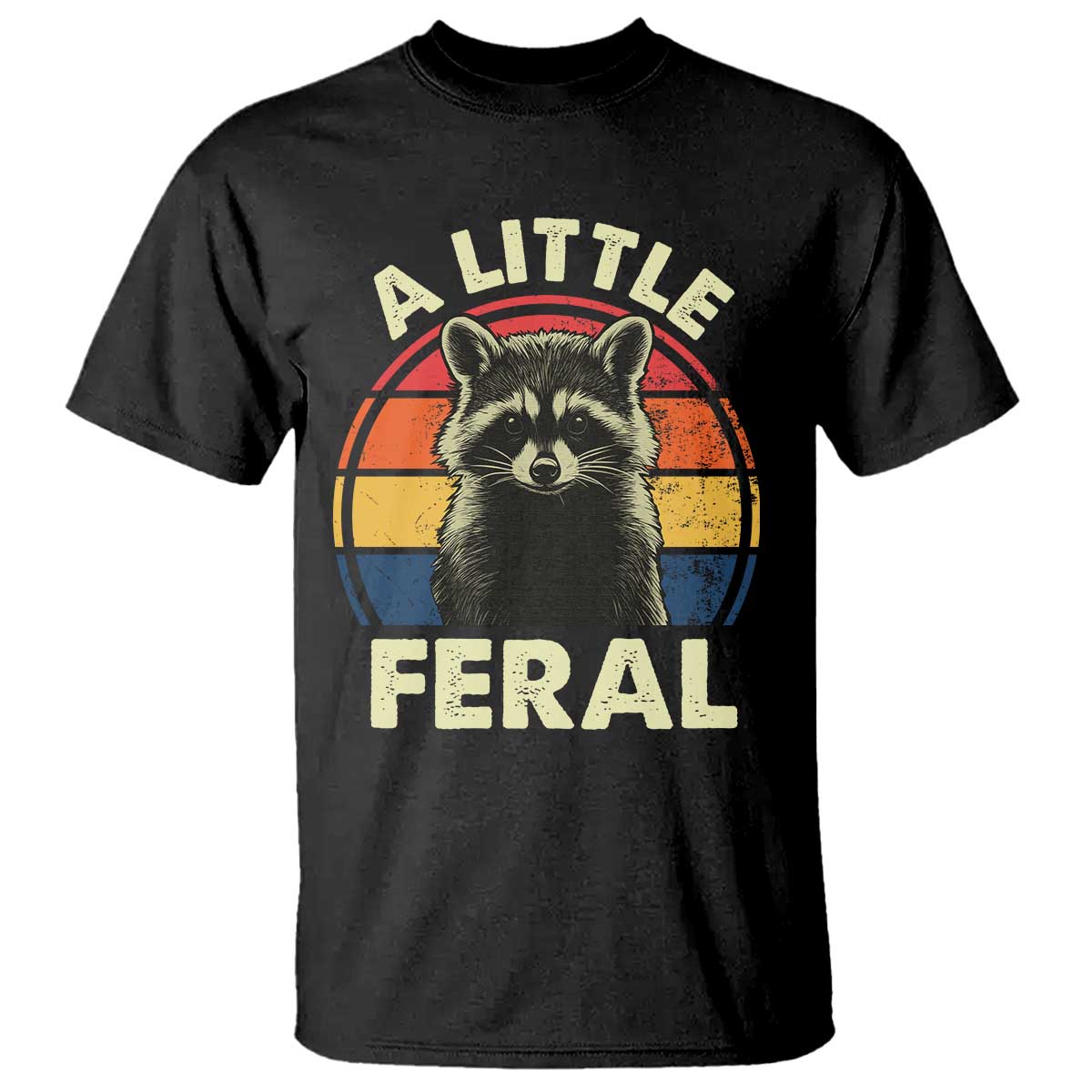 funny-raccoon-t-shirt-a-little-feral-trash-panda-meme-retro