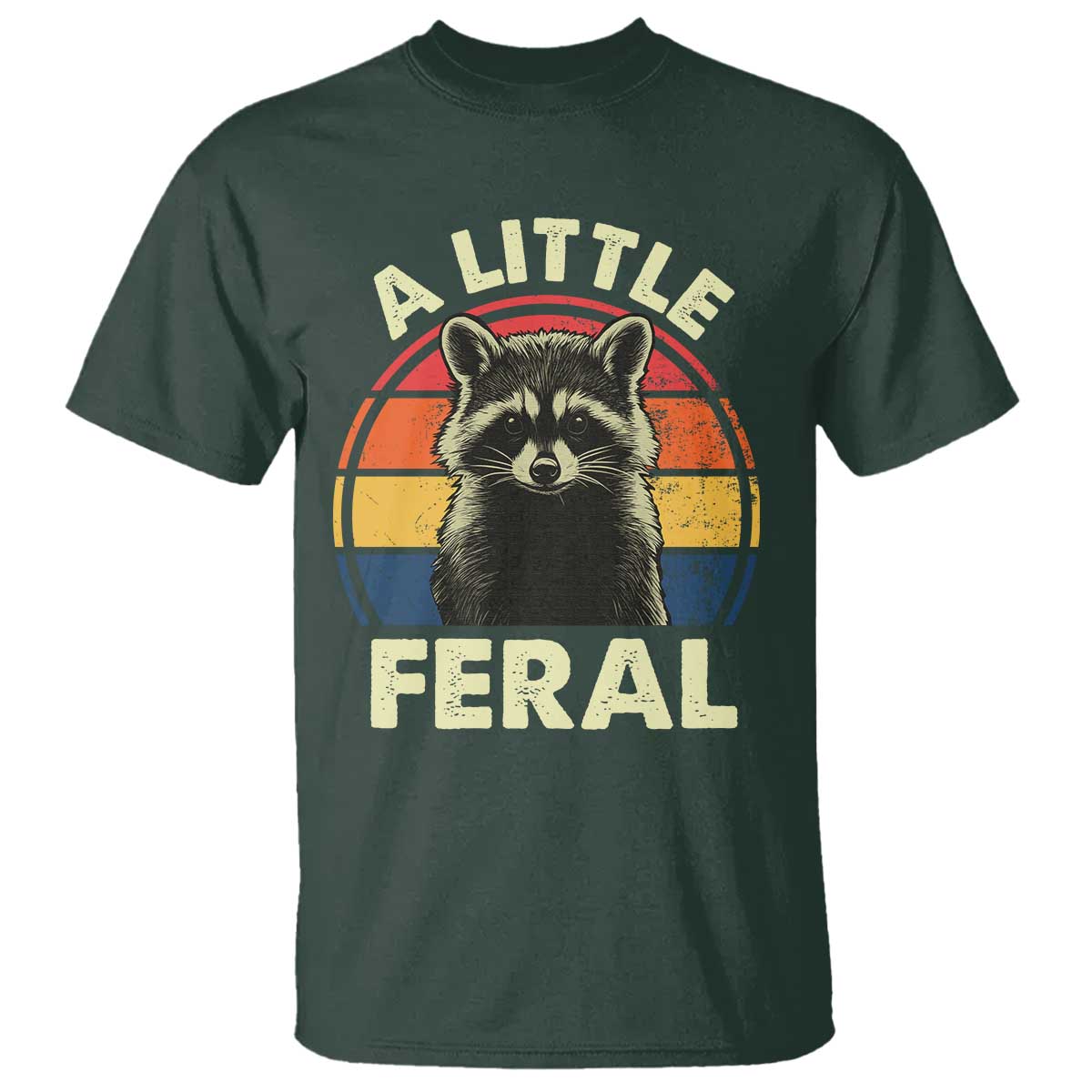 funny-raccoon-t-shirt-a-little-feral-trash-panda-meme-retro