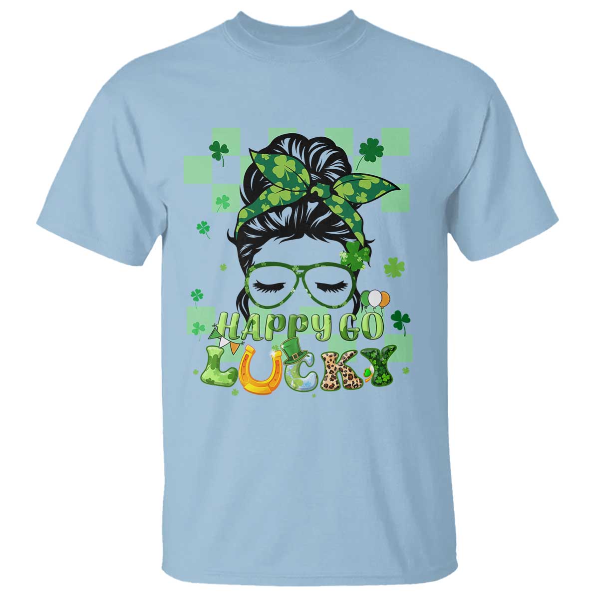 retro-happy-go-lucky-messy-bun-shamrocks-st-patricks-day-t-shirt-ts02