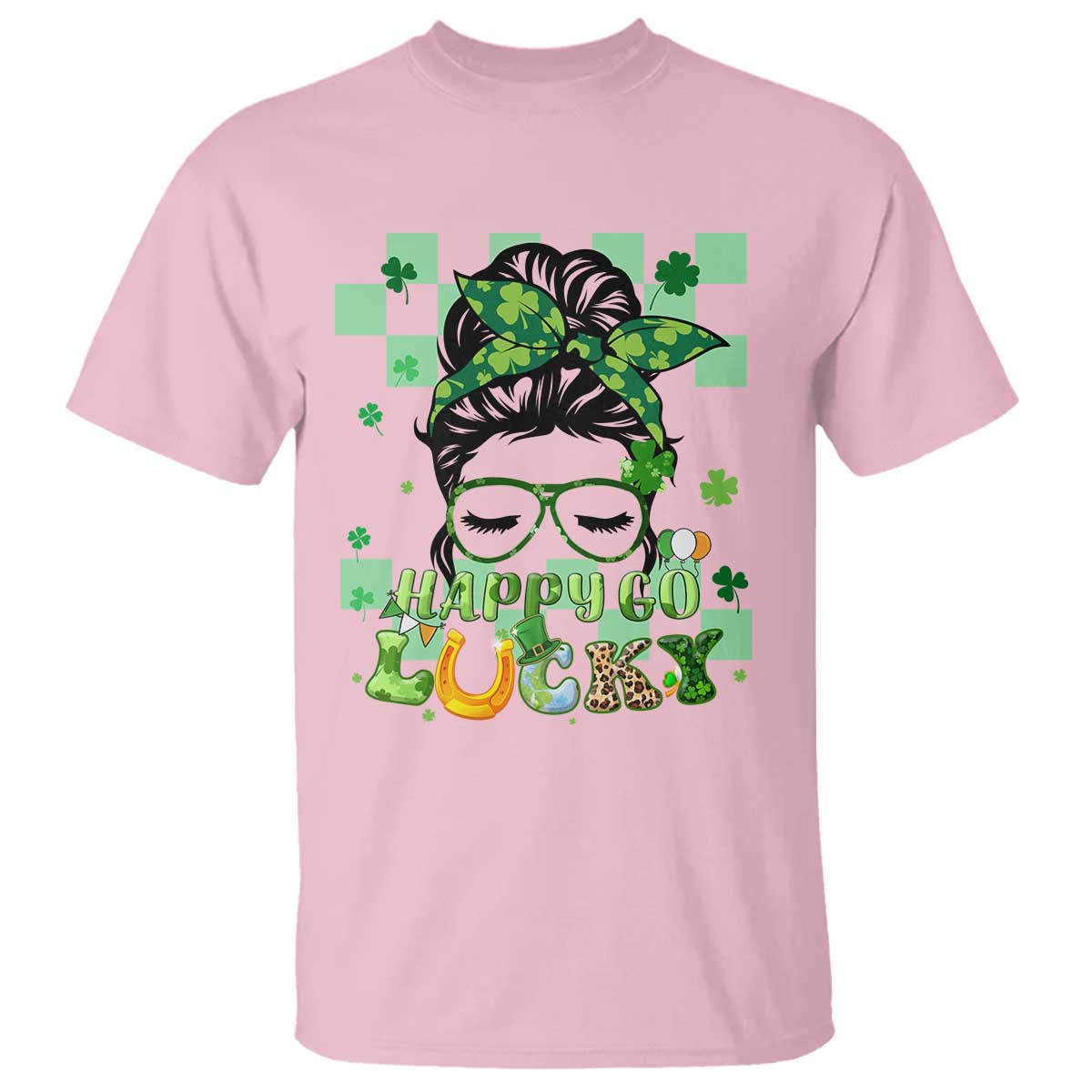 retro-happy-go-lucky-messy-bun-shamrocks-st-patricks-day-t-shirt-ts02