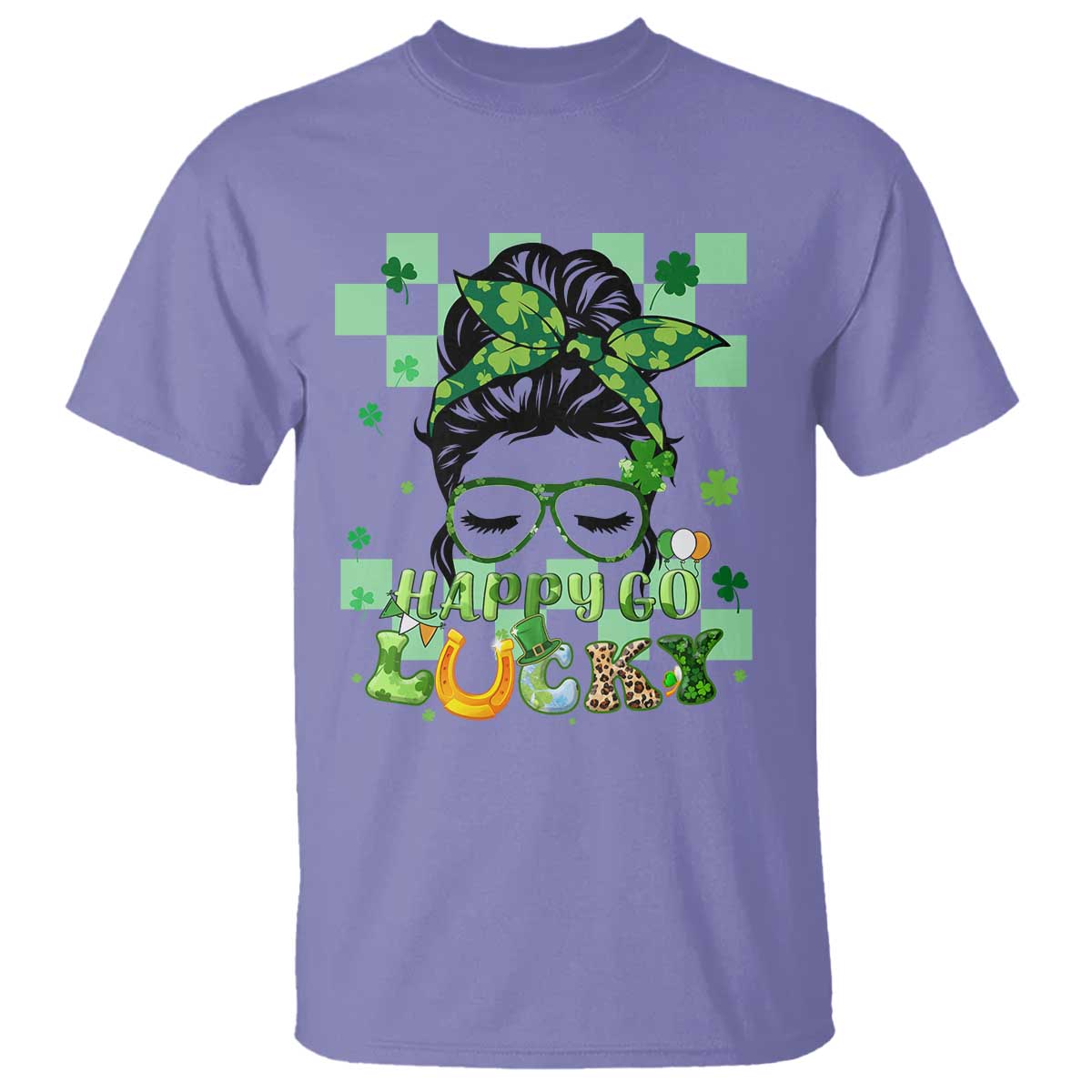 retro-happy-go-lucky-messy-bun-shamrocks-st-patricks-day-t-shirt-ts02