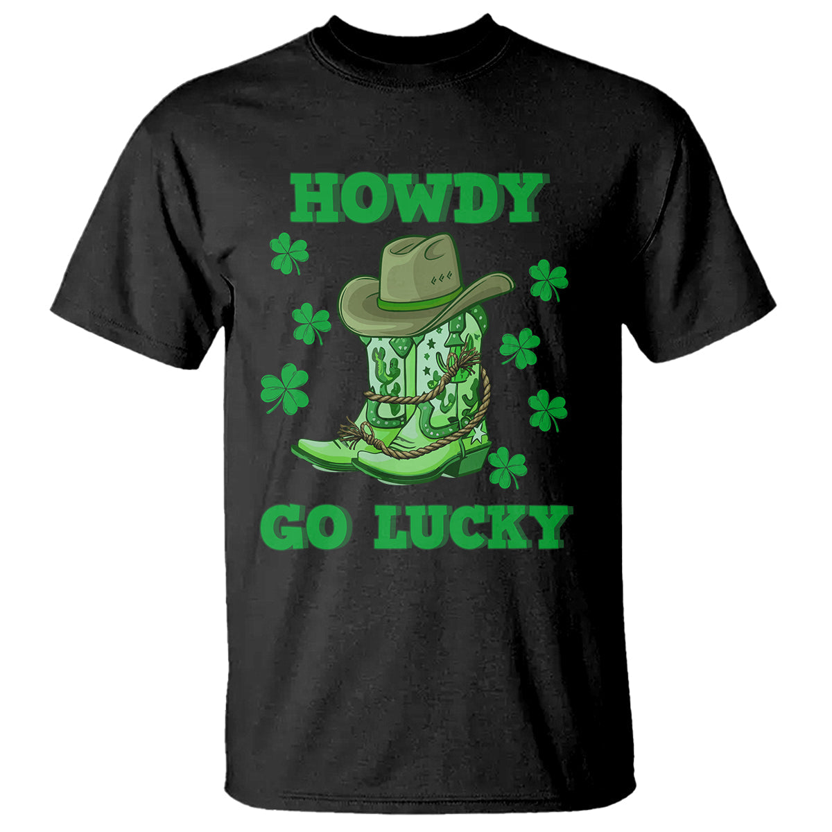 funny-st-patricks-cowboy-t-shirt-howdy-go-lucky-boots-retro-irish-western