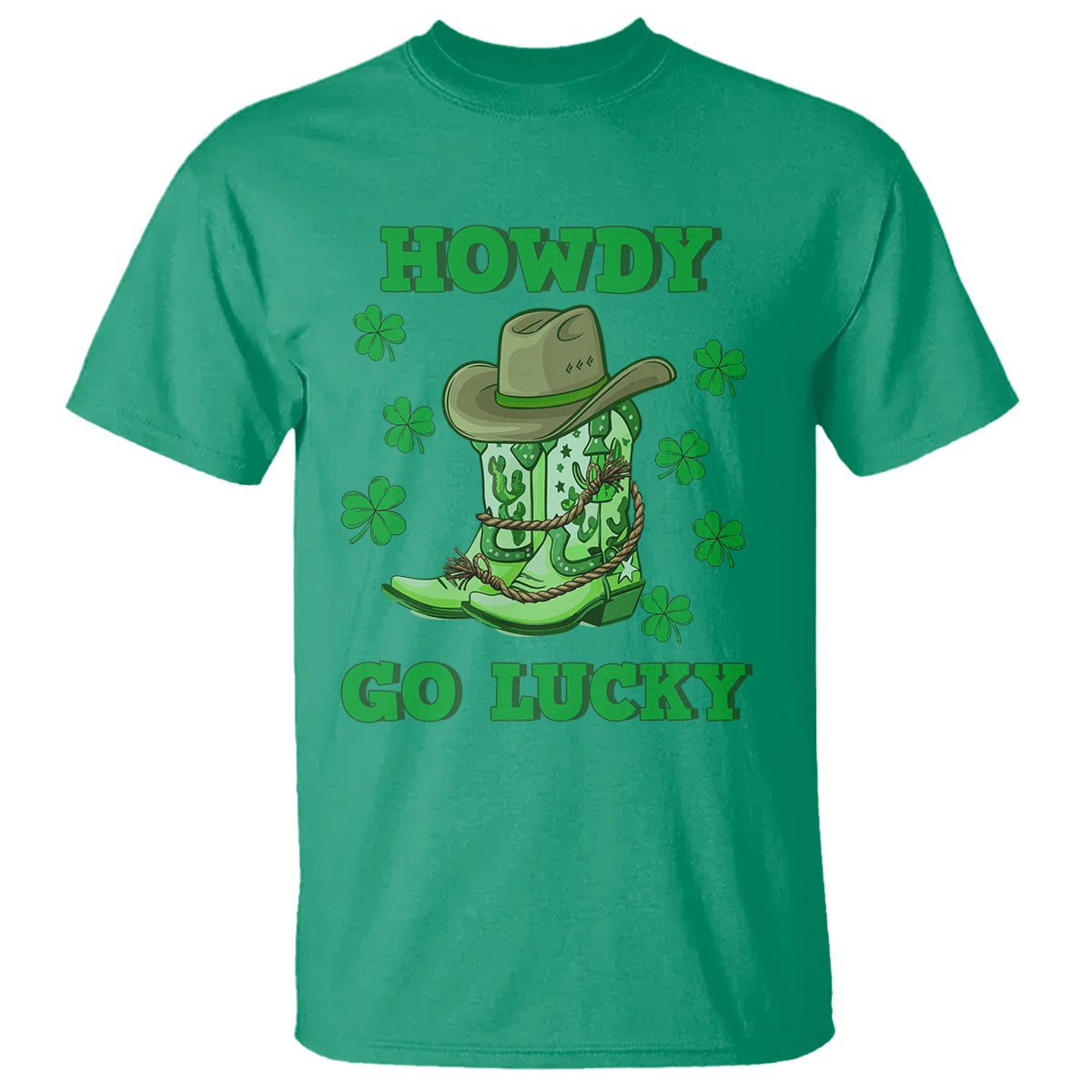 funny-st-patricks-cowboy-t-shirt-howdy-go-lucky-boots-retro-irish-western