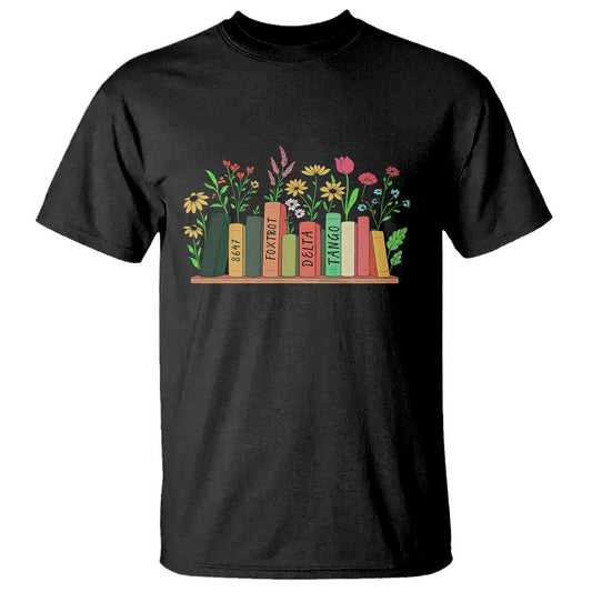 subtle-fdt-8647-t-shirt-foxtrots-deltas-tangos-book-lovers-flower