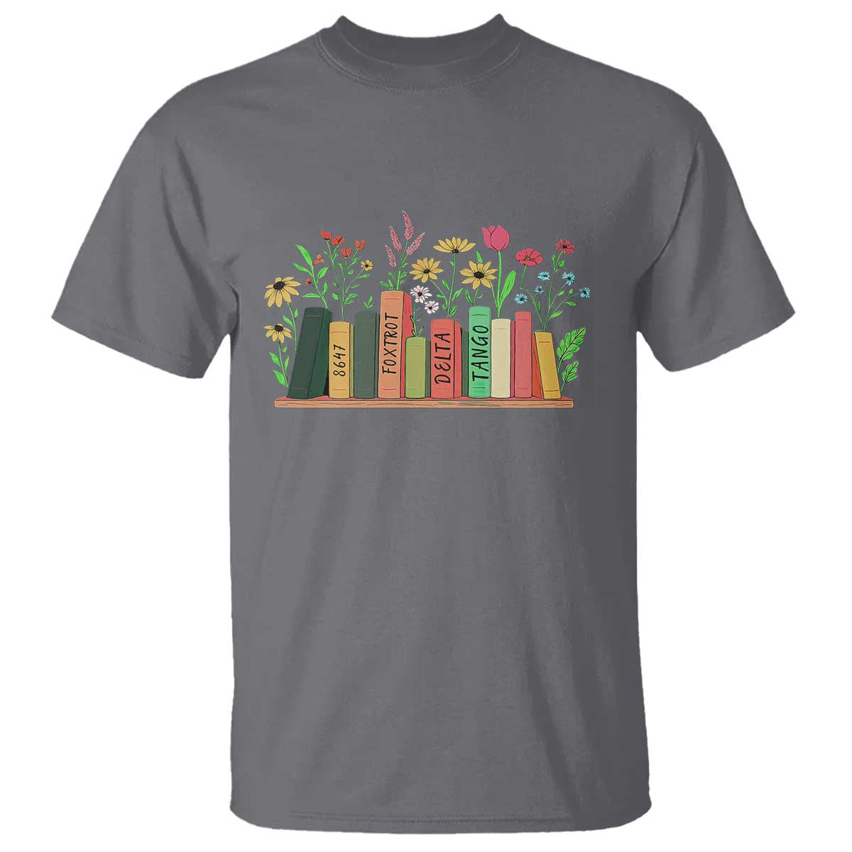 subtle-fdt-8647-t-shirt-foxtrots-deltas-tangos-book-lovers-flower