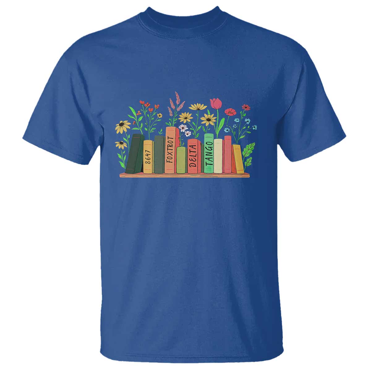 subtle-fdt-8647-t-shirt-foxtrots-deltas-tangos-book-lovers-flower