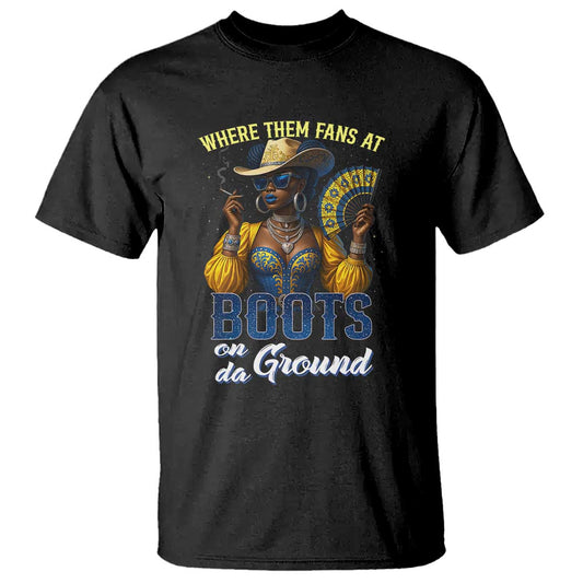 melanin-cowgirl-linedance-t-shirt-where-them-fans-at-boots-on-da-ground