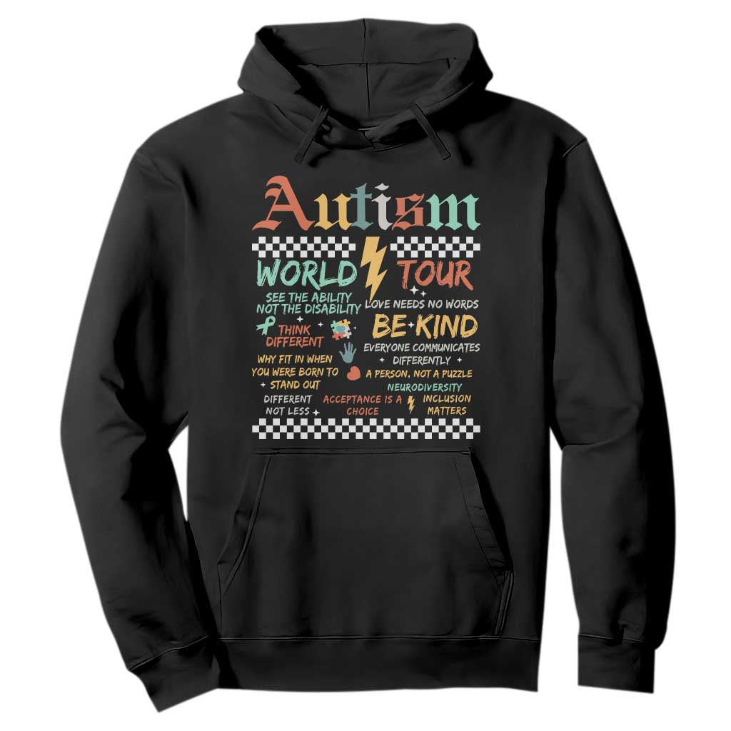Funny Autism Acceptance Support Hoodie I Rock The Spectrum Tour