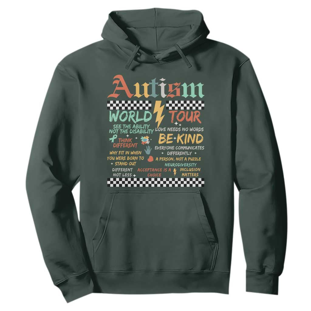 Funny Autism Acceptance Support Hoodie I Rock The Spectrum Tour
