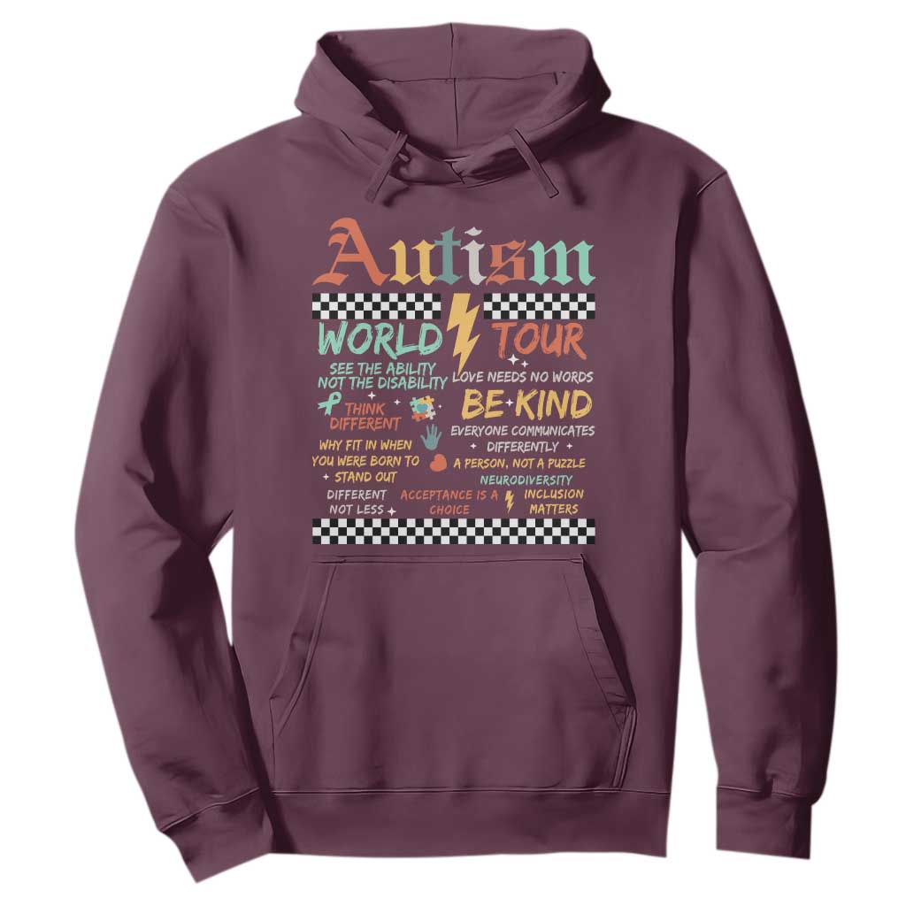 Funny Autism Acceptance Support Hoodie I Rock The Spectrum Tour