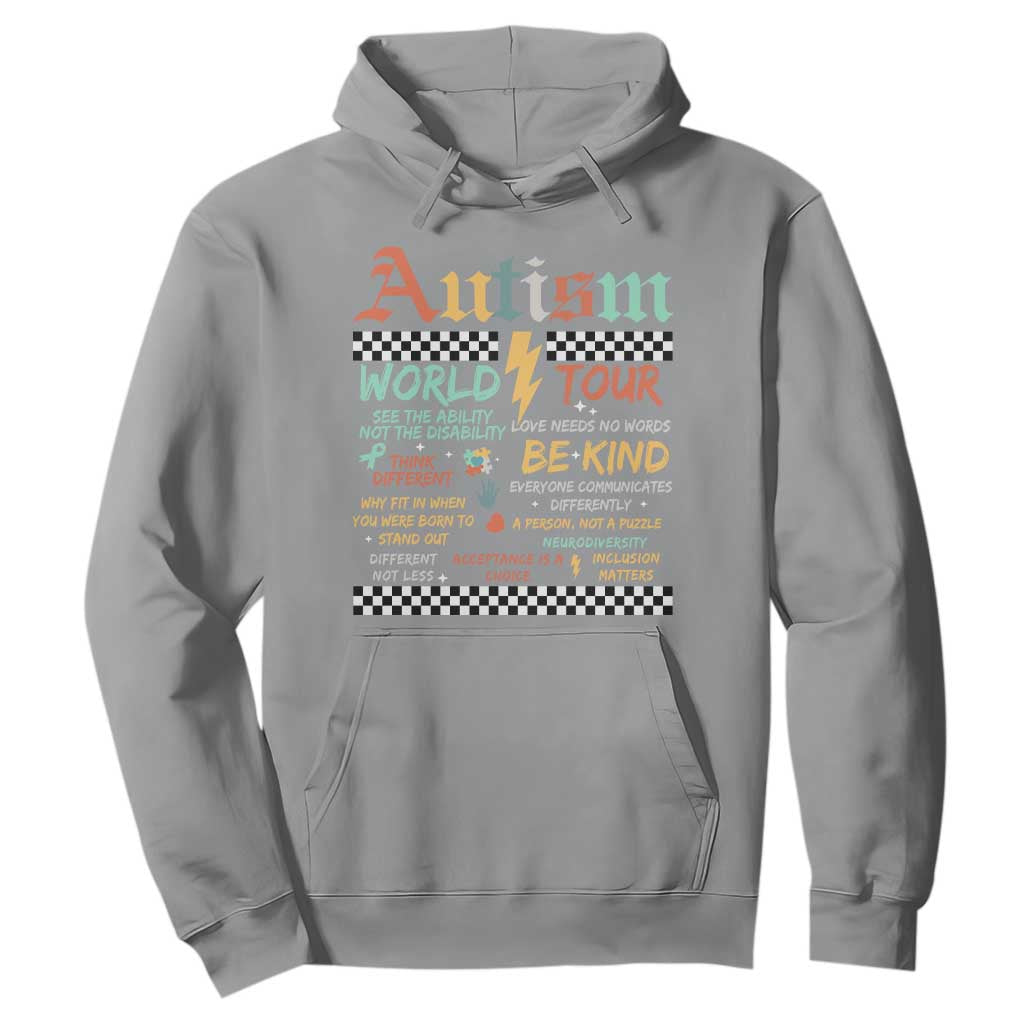 Funny Autism Acceptance Support Hoodie I Rock The Spectrum Tour