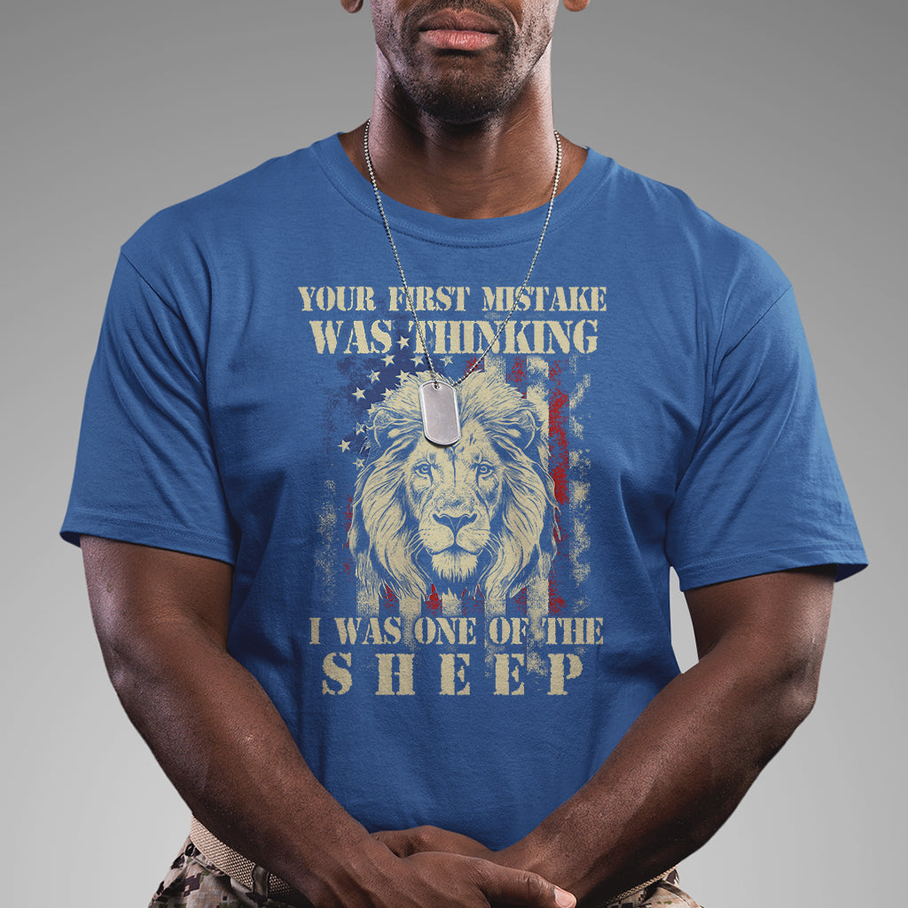 patriots-american-lion-your-first-mistake-was-thinking-i-was-one-of-the-sheep-us-flag-t-shirt