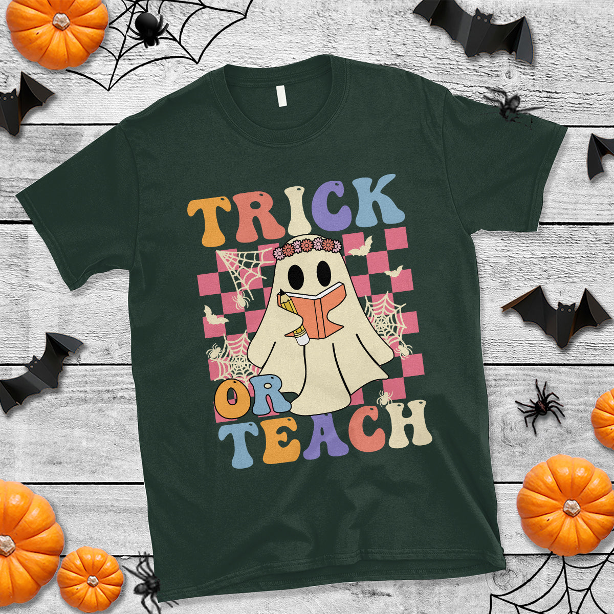 halloween-teacher-t-shirt-trick-or-teach-retro-floral-ghost-funny-halloween-teacher-1