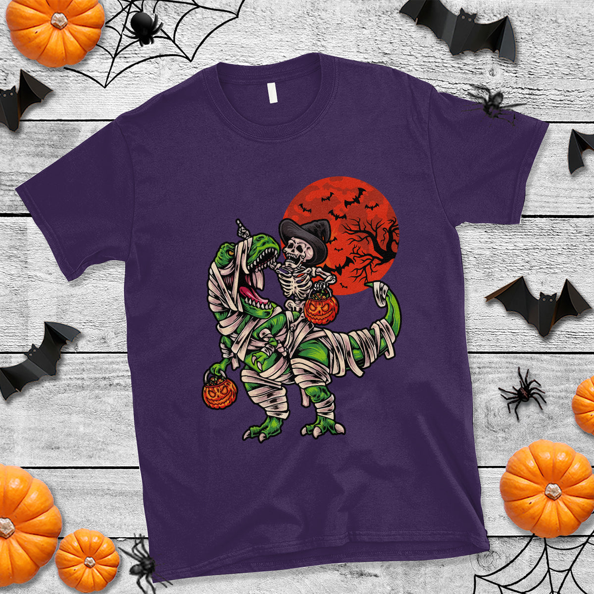 halloween-t-shirt-halloween-skeleton-riding-dinosaur-funny-scary-pumpkin-1
