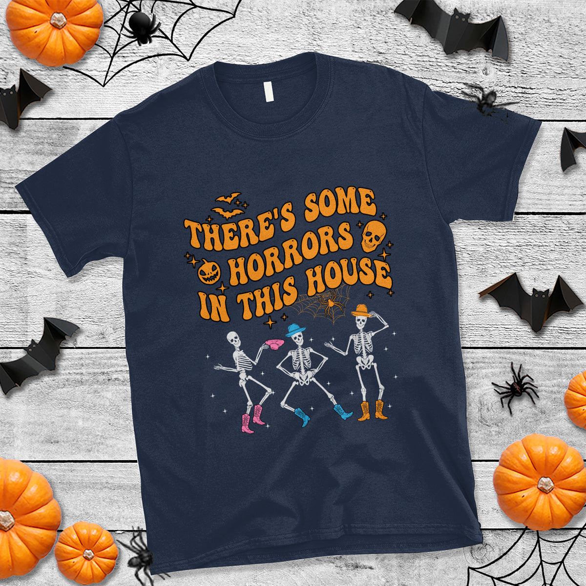 halloween-t-shirt-theres-some-horrors-in-this-house-spooky-halloween-skeleton-1