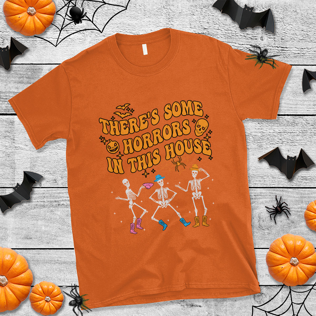 halloween-t-shirt-theres-some-horrors-in-this-house-spooky-halloween-skeleton-1