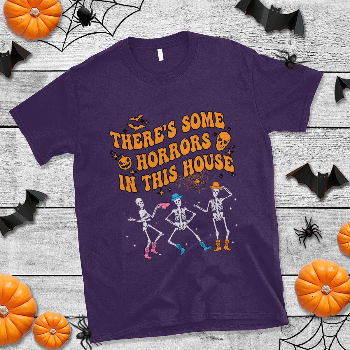 halloween-t-shirt-theres-some-horrors-in-this-house-spooky-halloween-skeleton-1