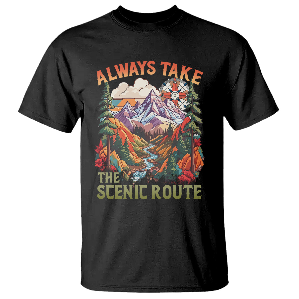 outdoor-adventure-t-shirt-always-take-the-scenic-route-compass-hiking-camping