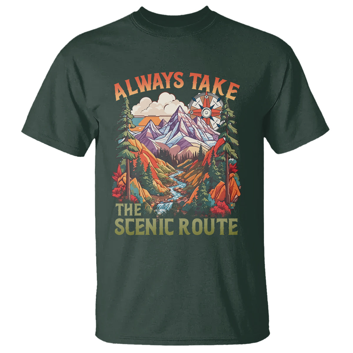 outdoor-adventure-t-shirt-always-take-the-scenic-route-compass-hiking-camping