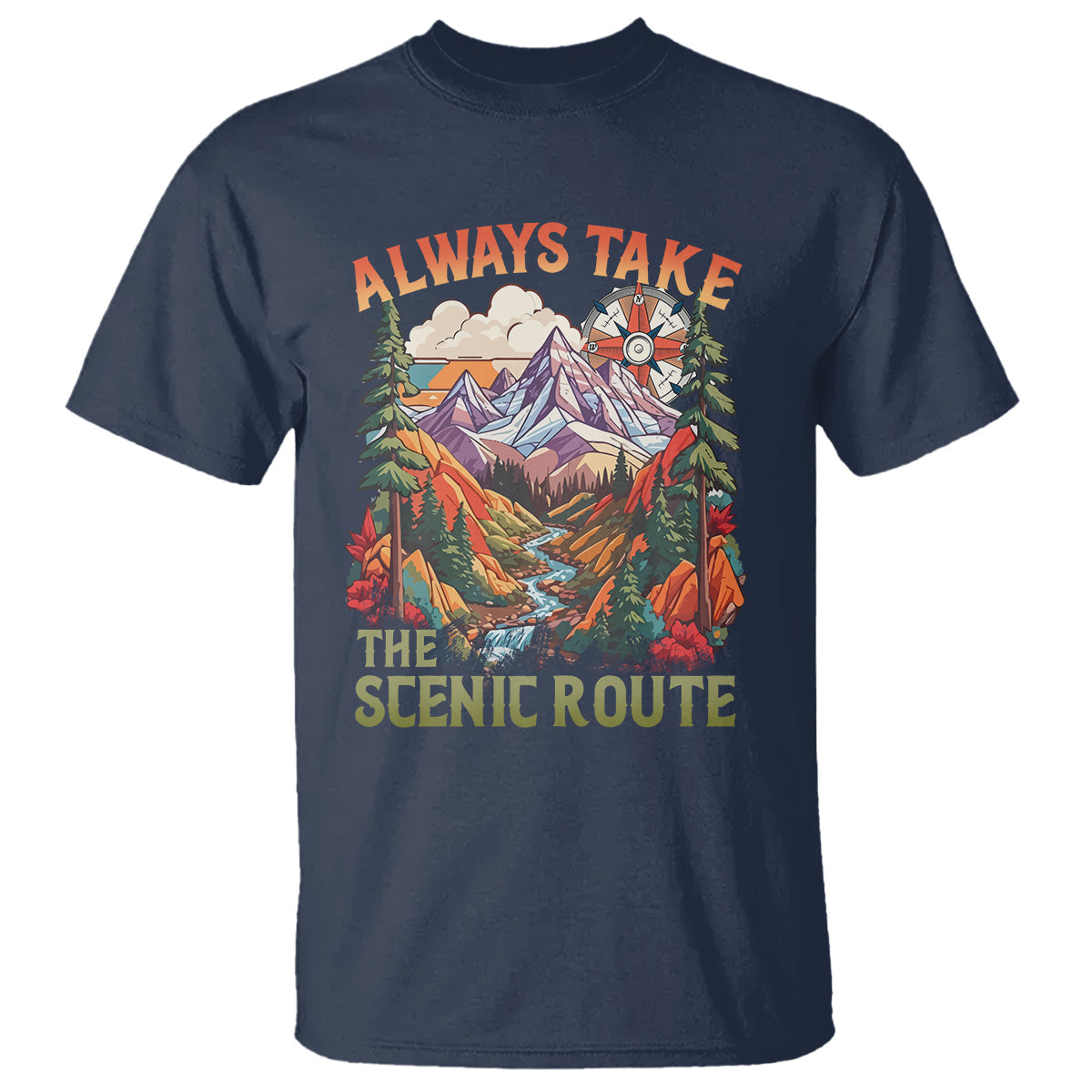 outdoor-adventure-t-shirt-always-take-the-scenic-route-compass-hiking-camping