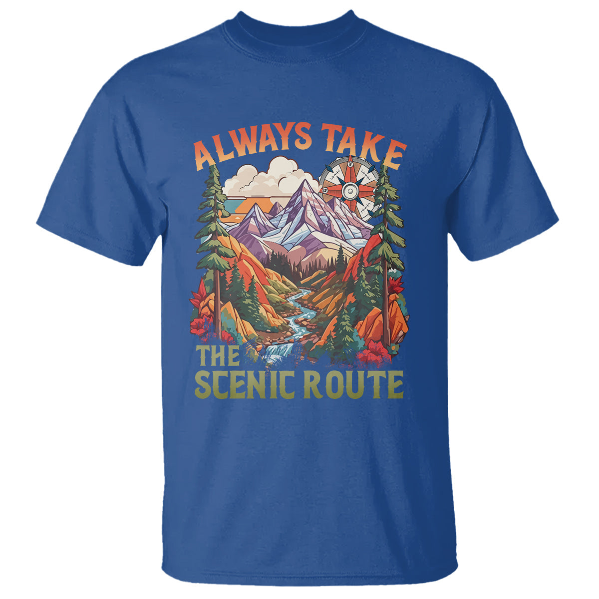 outdoor-adventure-t-shirt-always-take-the-scenic-route-compass-hiking-camping