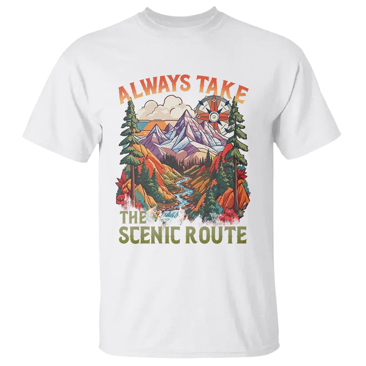 outdoor-adventure-t-shirt-always-take-the-scenic-route-compass-hiking-camping