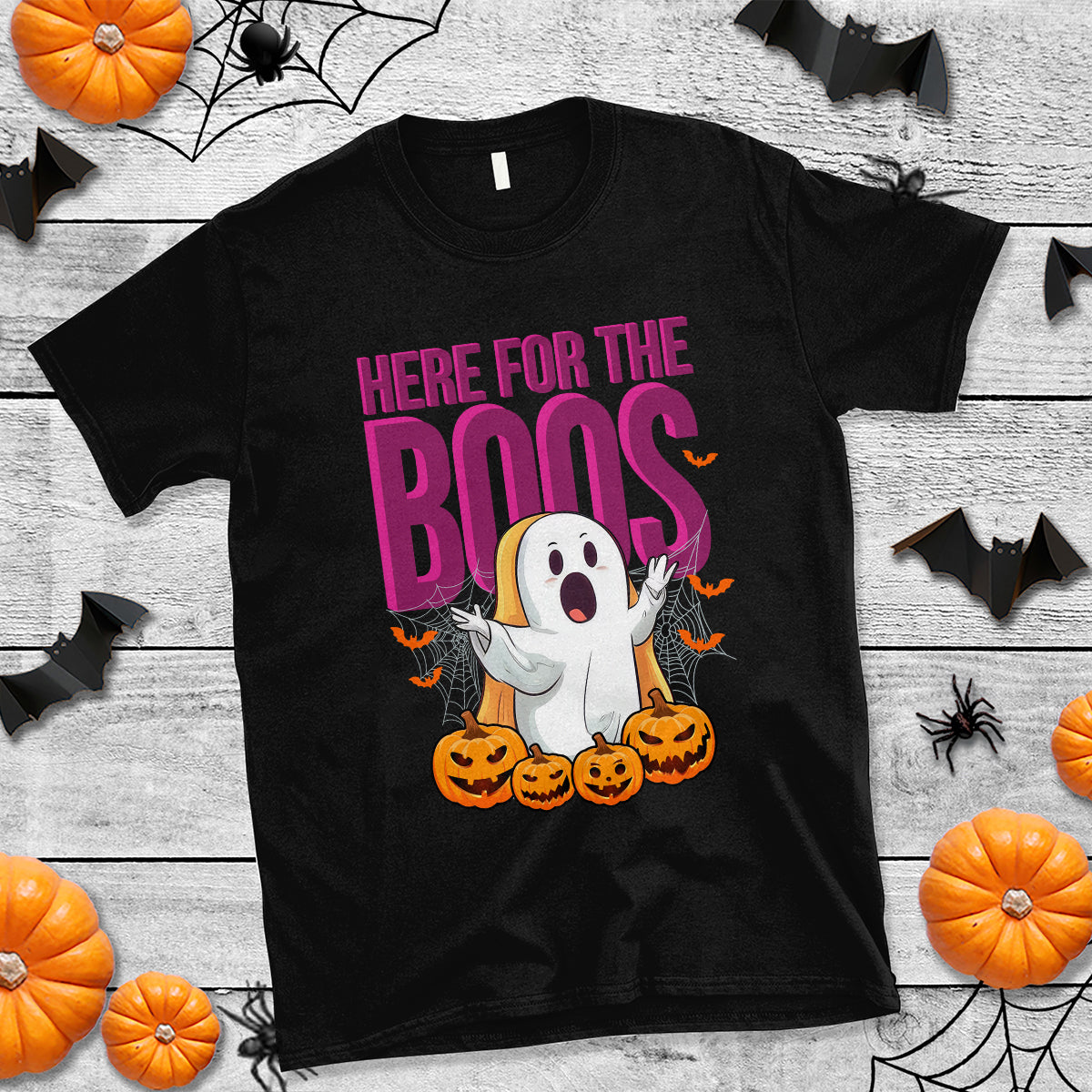 boo-sheet-t-shirt-here-for-the-boos-spooky-halloween-ghost-costume