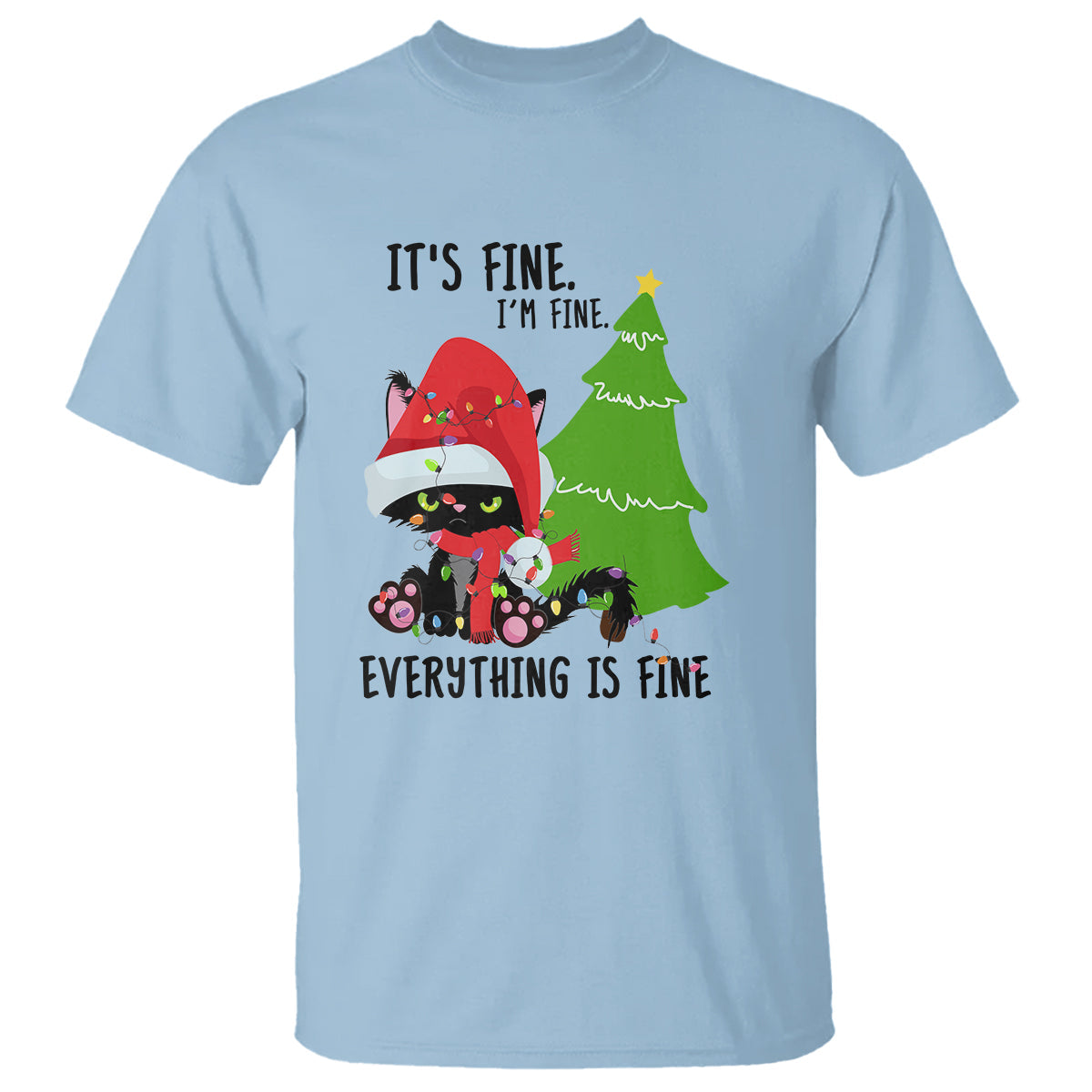 black-cat-christmas-t-shirt-its-fine-im-fine-everything-is-fine