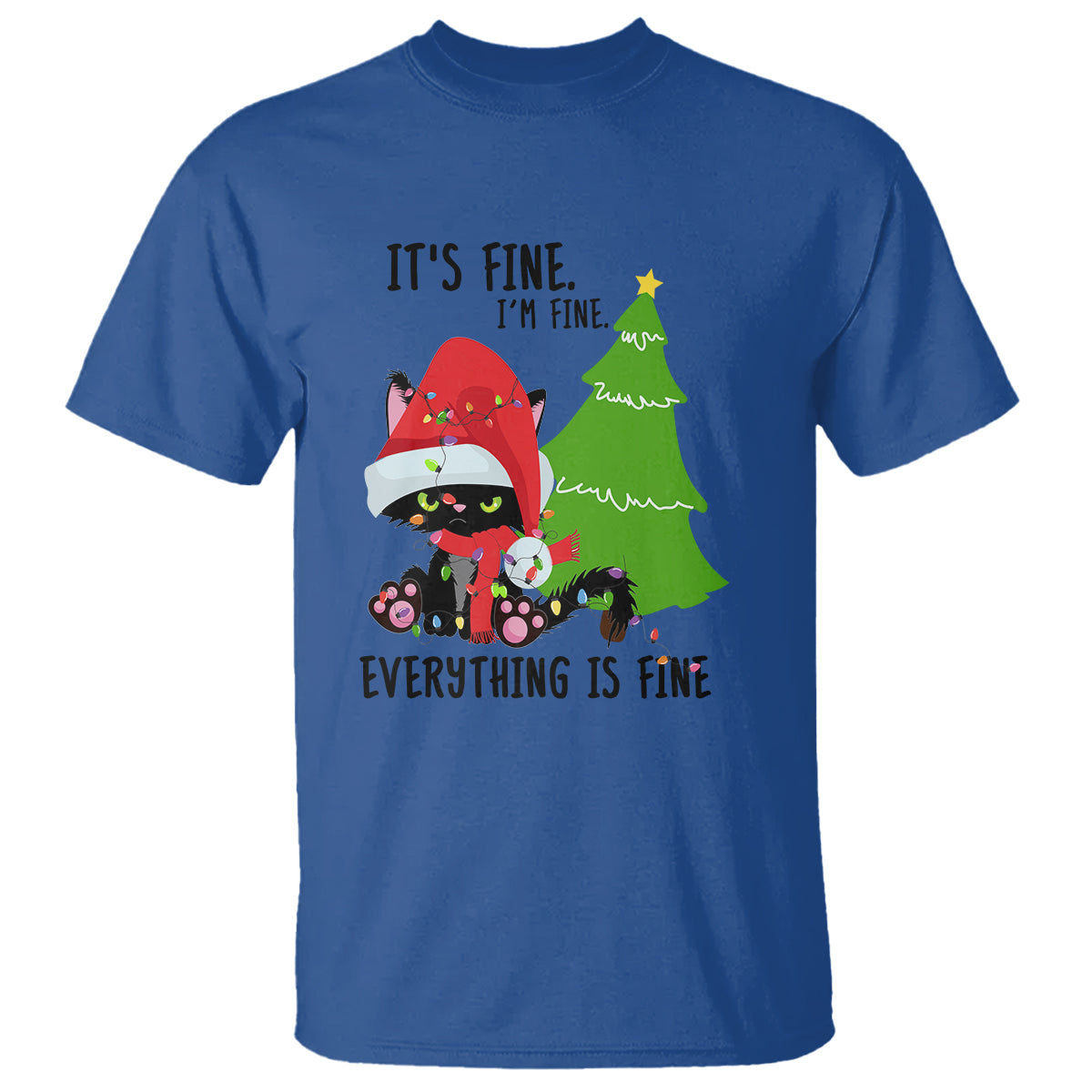 black-cat-christmas-t-shirt-its-fine-im-fine-everything-is-fine