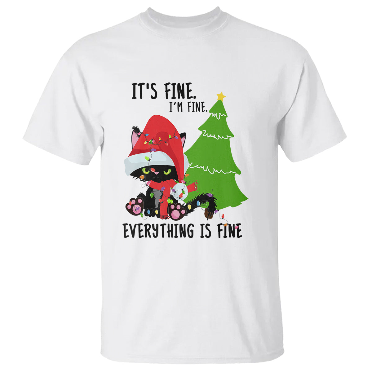 black-cat-christmas-t-shirt-its-fine-im-fine-everything-is-fine