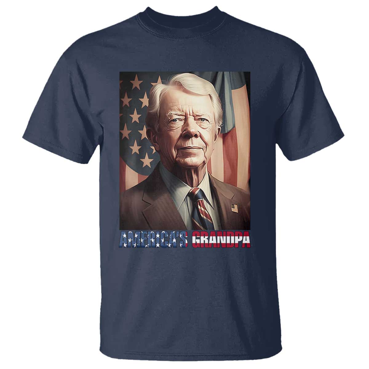 39th-president-jimmy-carter-t-shirt-americas-grandpa-presidents-day-usa-flag-vintage