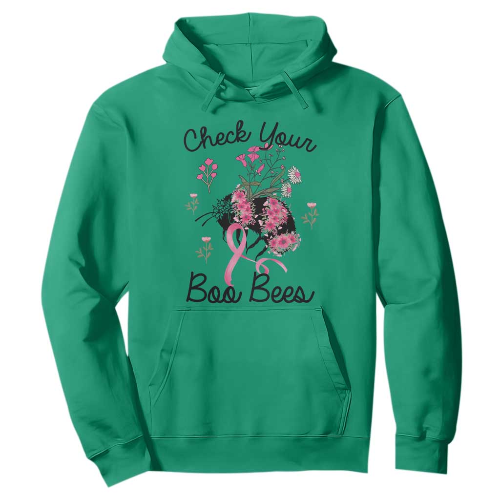 Breast Cancer Support Squad Hoodie Check Your Boo Bees Pink Ribbon