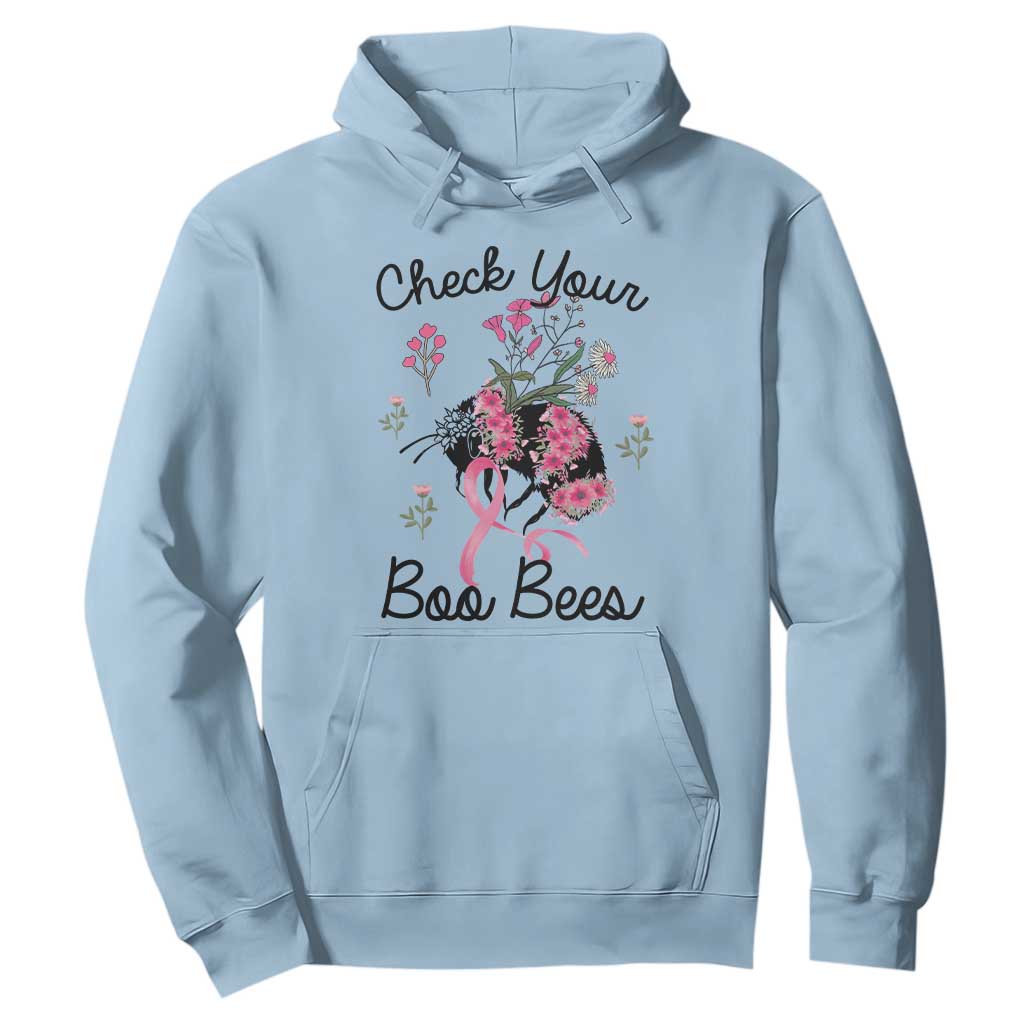 Breast Cancer Support Squad Hoodie Check Your Boo Bees Pink Ribbon