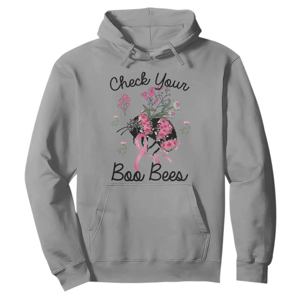 Breast Cancer Support Squad Hoodie Check Your Boo Bees Pink Ribbon