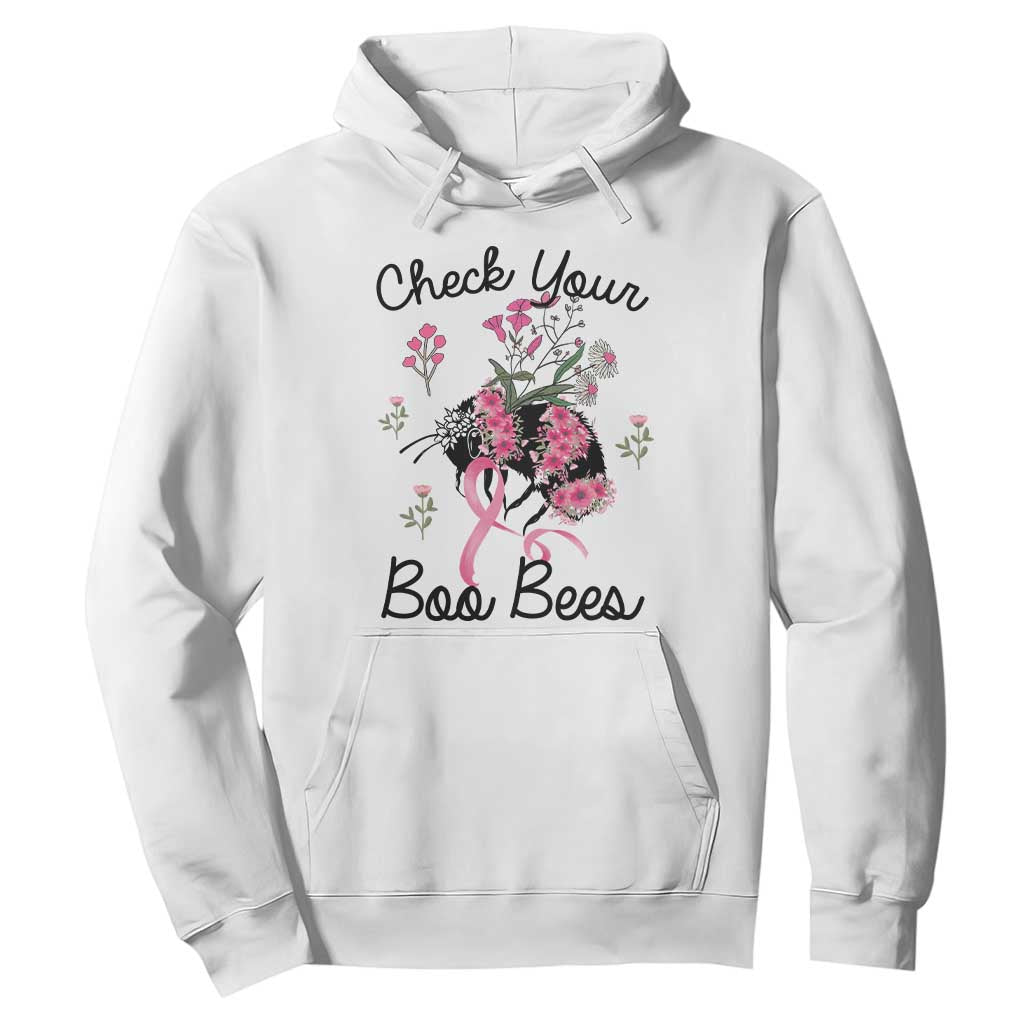 Breast Cancer Support Squad Hoodie Check Your Boo Bees Pink Ribbon