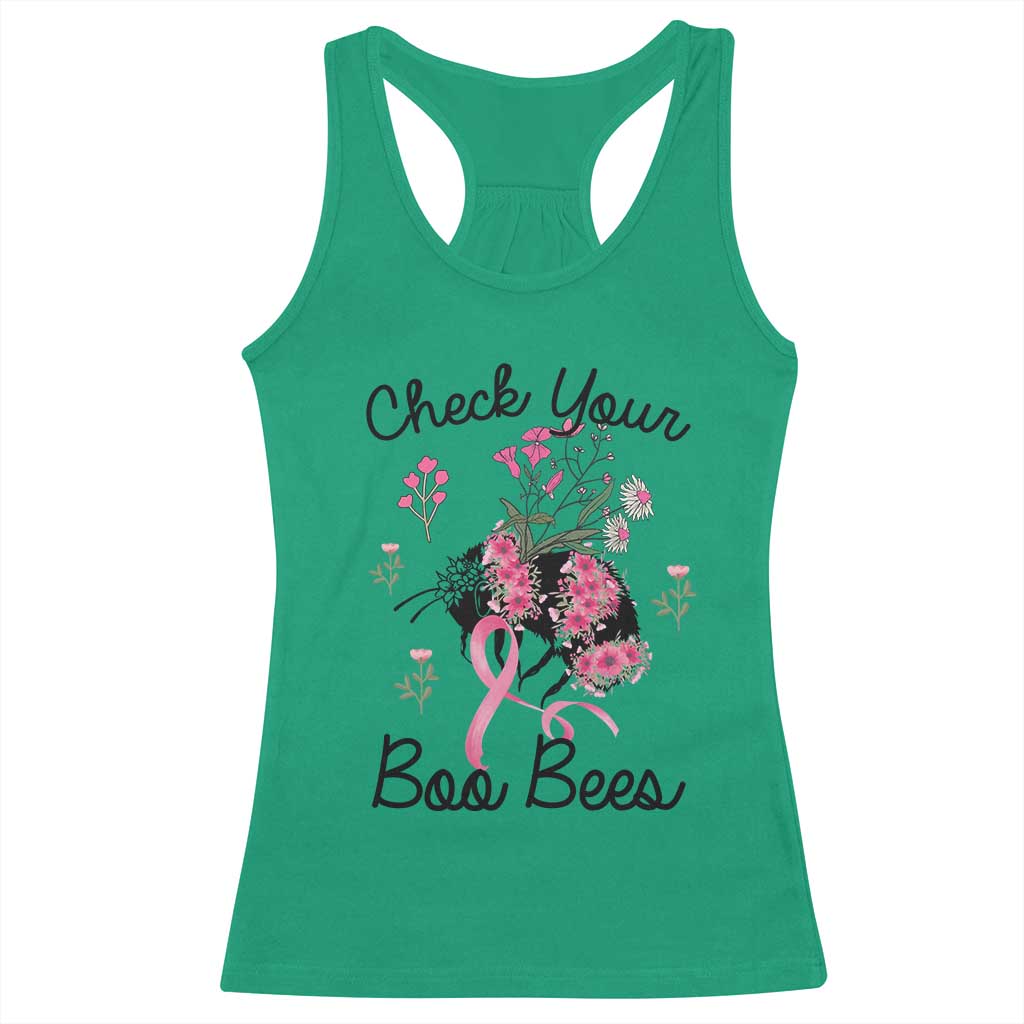 Breast Cancer Support Squad Racerback Tank Top Check Your Boo Bees Pink Ribbon
